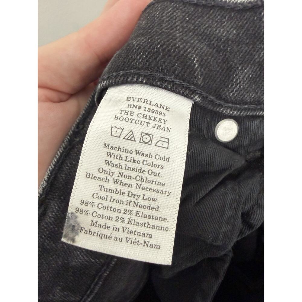 Everlane Denim Women's SZ 27 The Cheeky Bootcut Jean in Black - Picture 4 of 5